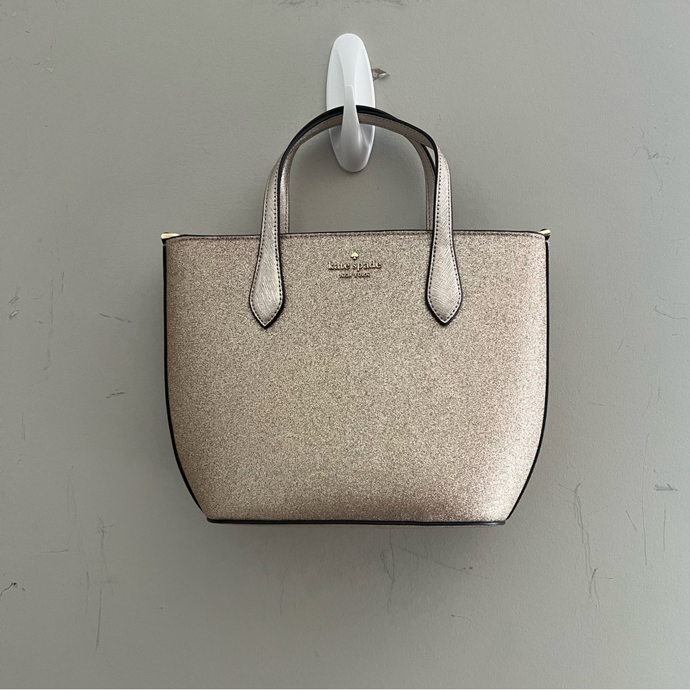 Kate Spade Gold Textured Tote Bag